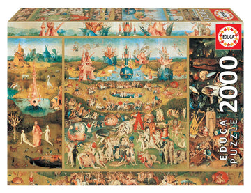 Educa - Garden Of Delights - 2000 Piece Jigsaw Puzzle - Puzzle Glue Included - Completed Image Measures 37.75' X 26.75' - Ages 14+ (18505)