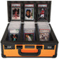 Panopply SLAB protective covering FUSION 120+ 3 Row Psa Graded Card Storage Box Graded Card Case Psa Slab Case for Graded Cards Psa Card Case Baseball Card Cases for Sports Cards Storage (ORANGE)