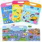 Visfun Reusable Sticker Books For Kids, Jelly Quiet Book Fun Travel Stickers Waterproof Toddler Sticker Activity Busy Book For T