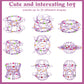 Skylety 2 Pieces Mandala Flower Basket Toy Flexible Iron Basket Creative Handmade Magic Loops Wire Fidget Toy For Teens Christmas Winter Party Favors (Purple, Gold)