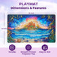 MTG Playmat 24x14 Inches - Magic The Gathering Playmat with Original Handcrafted Art  Non-Slip TCG Playmat with Rubber Bottom and Stitched Edges  Commander TCG Rollable & Foldable Card Mat (Red BM)