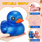 Honoson 2 Pcs 6.89 Inch Giant Glitter Rubber Ducks Big Sparkly Rubber Ducks Jumbo Bathtub Toys With Squeaky Sound For Baby Showe