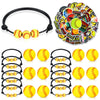 74 PCS Softball Party Favors Softball Charm Bracelets Sports Softball 1.6Foam Ball 50 Softball Stickers Decorations Softball Wri