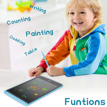 2 Pack Lcd Writing Tablet For Kids - Colorful Screen Drawing Board 8.5Inch Doodle Scribbler Pad Learning Educational Toy - Gift For 3-6 Years Old Boy Girl (Blue/Pink)