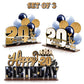 Lingteer Happy 20Th Birthday Gold Acrylic Table Topper Centerpieces Set - Cheers To Twenty Years Old Birthday 20Th Bday Party Gift Decorations.