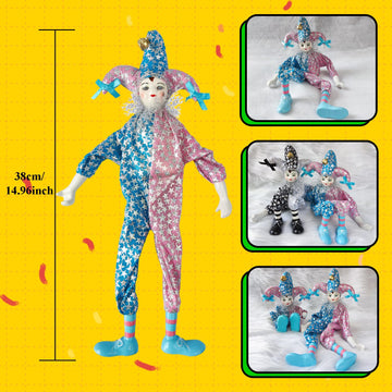 Maxyoung 14 Inch Porcelain Clown Doll Vintage Dolls Figurine, Collectible Figure, Hand Painted Toy, Christmas Halloween Birthday