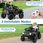 Costzon Kids Ride On Truck, 12V Battery Powered Electric Vehicles w/Remote Control, Spring Suspensions, 3 Speeds, Music, Lights,