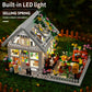 LEGPS YYDS Flower House Building Mini Set, LED Greenhouse Blocks Toy, 8" Size, White, Model MY133, Perfect Valentine/Xmas Gift for Kids 8-12