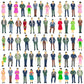 Onest 60 Pieces 1: 50 Scale Miniature People Figurines Mini Plastic Figurines Dollhouse Accessories Mini Figures Hand Painted St