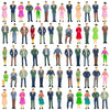 Onest 60 Pieces 1: 50 Scale Miniature People Figurines Mini Plastic Figurines Dollhouse Accessories Mini Figures Hand Painted St