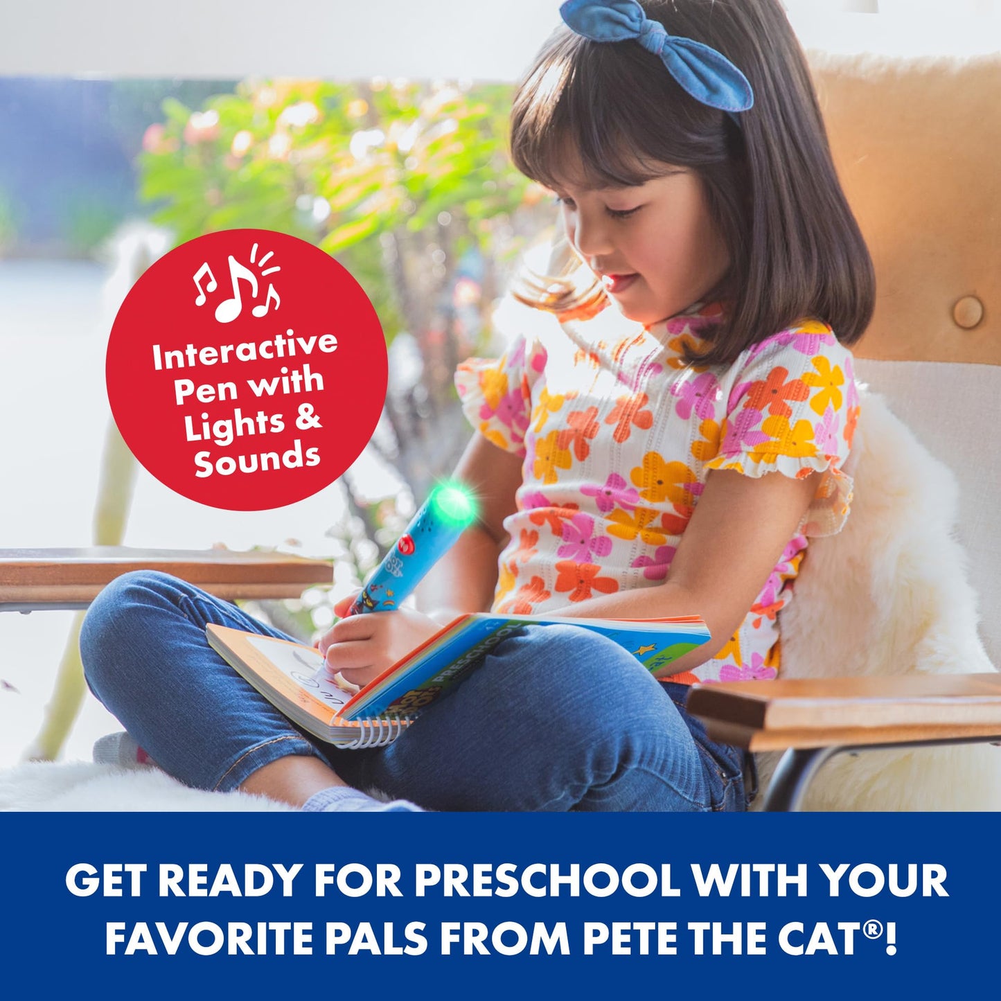 Educational Insights Hot Dots Pete The Cat - Preschool Reading & Math, Medium, Multi, Model 2455, Plastic