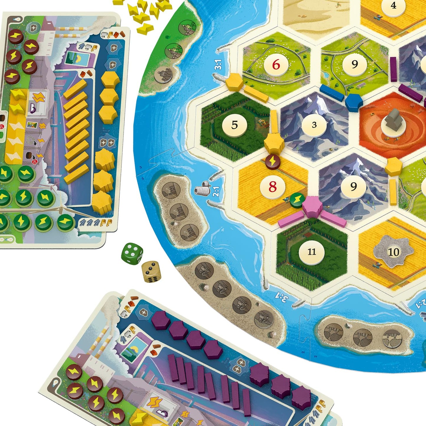 CATAN New Energies Board Game - Sustainable Strategy Game for 3-4 Players, Ages 12+, 90 Min Playtime, Multicolor, Model CN3207