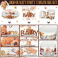 Hushee 200 Pcs Brown Bear Baby Shower Paper Plates Napkins Cups Baby Shower Party Supplies Tableware Set Brown Bear Disposable C