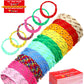 100 Pieces Valentine Knot Bracelets with Card Neon Rope Woven Friendship Bracelets for Kids Adjustable Rope Bracelets Bulk for G