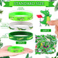 Leyndo 122 Pcs Crocodile Party Favors Gift Set Alligator Reptile Decorations Crocodile Silicone Wristbands Bracelet Stickers Toy