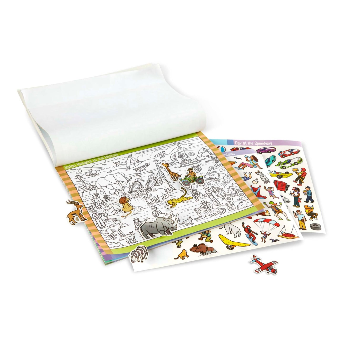 Melissa & Doug Seek and Find Sticker Pad - Adventure, 400+ Stickers, 14 Scenes, Multicolor, Model 30151, Arts and Crafts for Kids Ages 4+