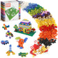 1100 Pieces Building Bricks, Compatible With Lego Classic Building Blocks Bulk With Baseplates, Doors Windows And Wheels, Stem C
