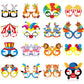 Harrycle 32 Pcs Circus Party Decorations Clown Glasses Carnival Photo Booth Props for Birthday Baby Shower Supplies