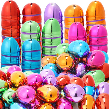 Skirfy Fillable Easter Eggs 2.36'' Inch (36 Pack) With Hinge Bulk Colorful Bright Plastic Easter Eggs, Perfect For Easter Egg Hu