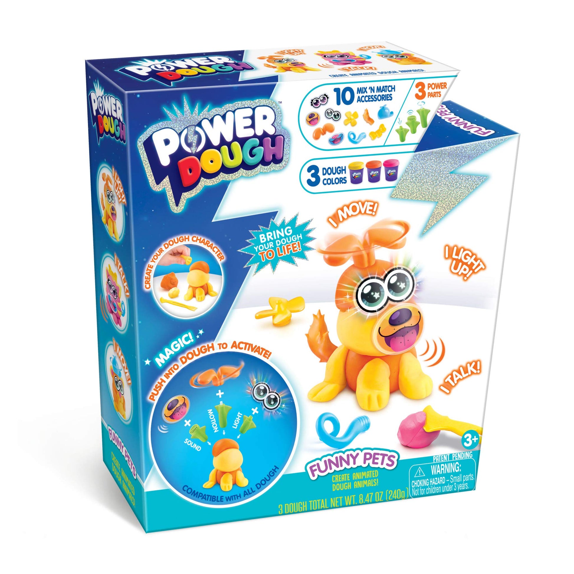 Canal Toys Power Dough Pets Medium Box Interactive Dough (17 Piece)