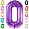 Giant, Purple 0 Number Balloons - 40 Inch | Pair 0 Digit Balloon To Other Number | Purple 0 Balloon Number For Birthday Party Supplies | Purple Number 0 Balloon For Mermaid Theme Birthday Decorations