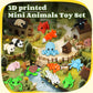 Shuwnd Mini Animals Figures Set,3D Printed Little Animals Articulated Flexible Fidget Toy,Easter Egg Fillers,Tiny Animals Figurines Exquisite Cute Pet Toy.
