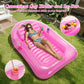 MoKo Inflatable Tanning Pool Lounge Float  Pool Floats mature-themed Boat with Ice Bar and Cup Holders  78 x 49 Large Suntan Tub Raft Floaties  Tanning Pool with Pillow for mature-themed Summer Water Party  Pink
