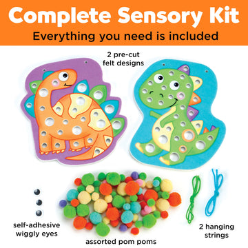 Creativity For Kids Pom Pom Pictures: Dinosaurs - Toddler Learning Toys, Sensory Play For Ages 3+