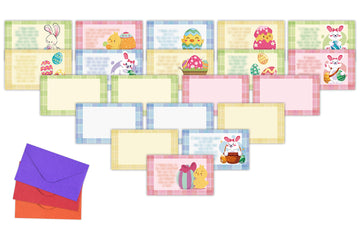 Heznzxq Easter Treasure Hunt Clues Game Cards, Bunny Scavenger Hunt Card Game(20 Cards With Envelopes), Indoor Ourdoor Party Gam