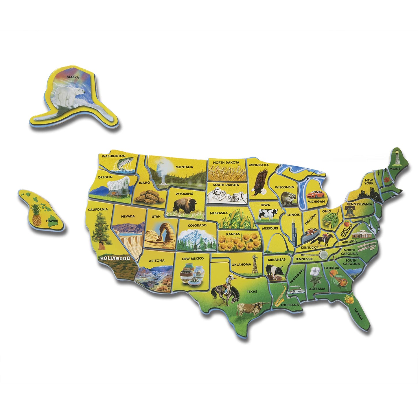 Melissa & Doug Usa Map Wooden Puzzle (45 Pcs)