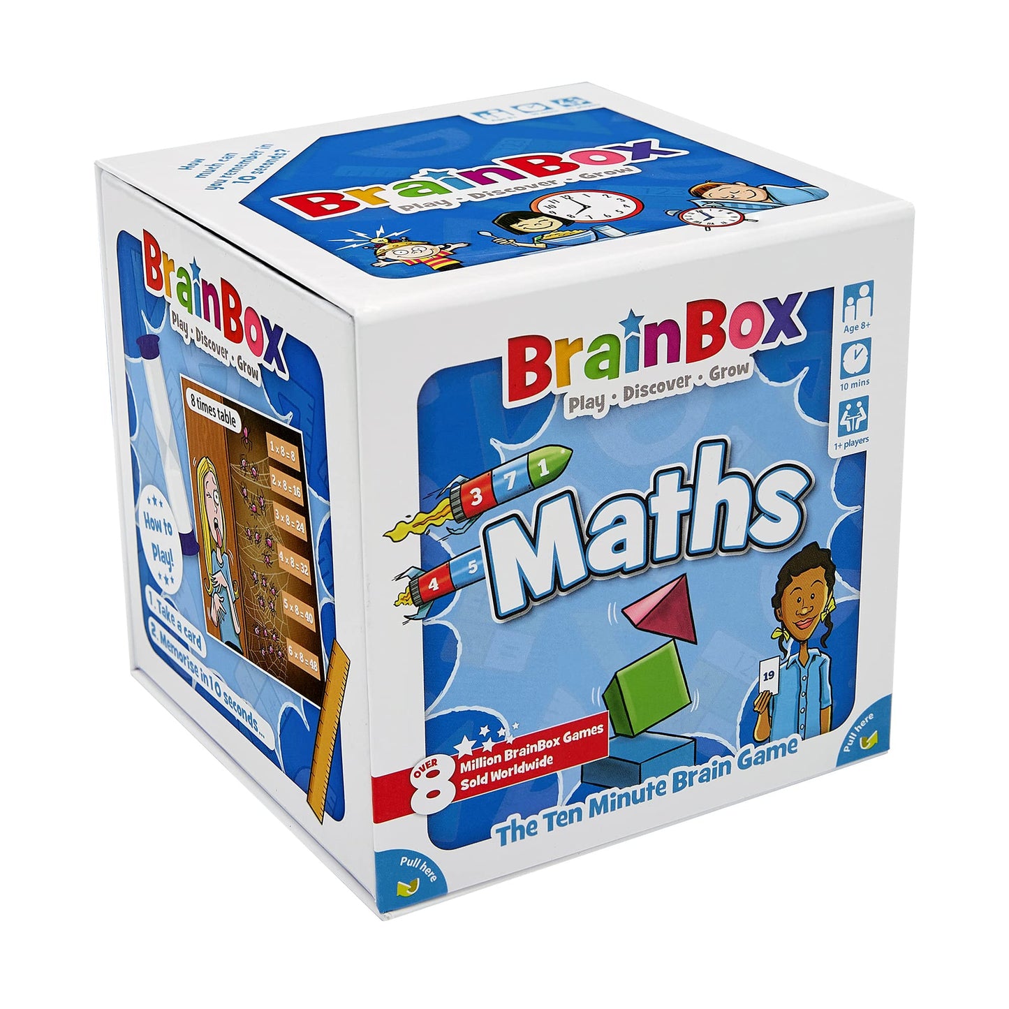 Brainbox Maths Card Game - Memory & Observation, Educational Numeracy Skills, Family-Friendly Trivia For Kids & Adults, Ages 8+,