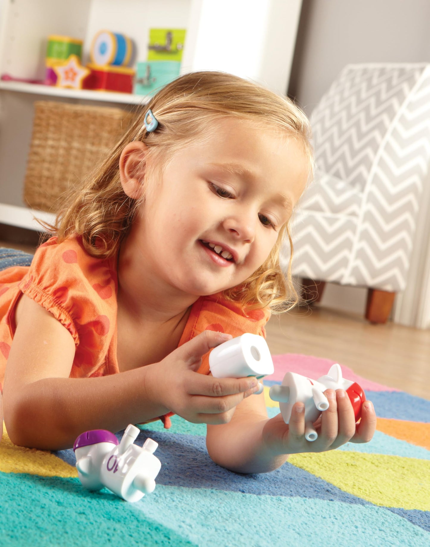 Learning Resources Snap-N-Learn Counting Cows Toy Set,Develops Color Recognition, Counting & Sorting Set, Farm Animals, 20 Piece