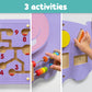 Spark & Wow Hippo Activity Wall Panel - Ages 18M+ - Montessori Sensory Wall Toy - 3 Activities - Busy Board - Toddler Room D  Co