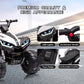 Hipicute Kids Ride On ATV - 12V Battery Powered 4 Wheeler with Remote Control, Music, Horn, LED Lights - White Electric Car for 3+ Years Old