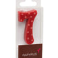 Papyrus Number 7 Birthday Candle, Red Polka Dots (1-Count)