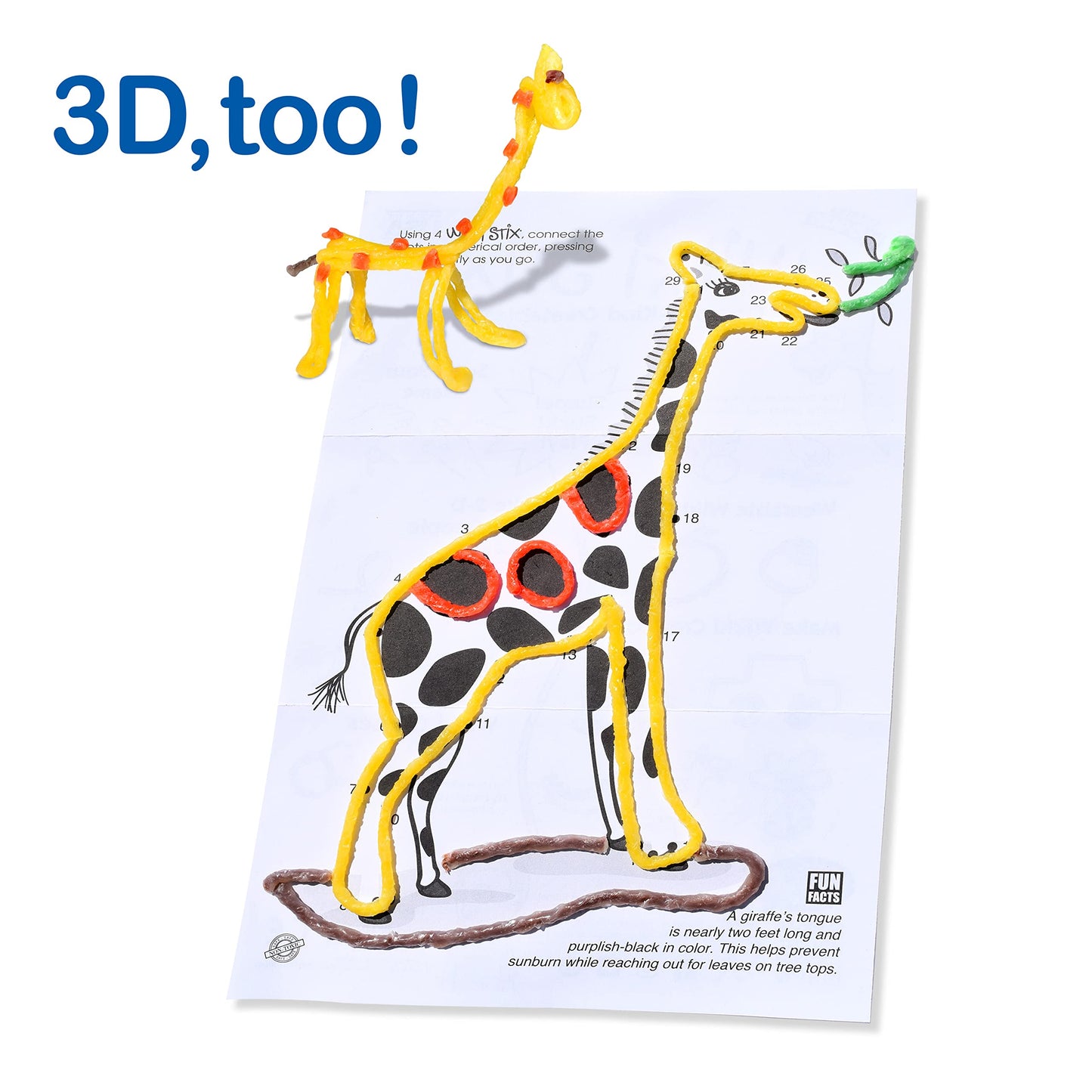 WikkiStix Animal Activity Pak - Features 12 Zoo Animals with Hands-on Activity and Fun Fact on Each, Made in The USA! Multiple C