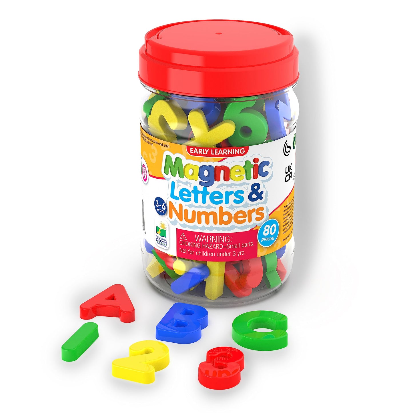The Learning Journey: Magnetic Letters And Numbers For Toddlers - Abc 123 Alphabet Toy Magnets - 80-Piece Fridge Magnets For Kids And Toddlers - Toys & Gifts For Boys & Girls Ages 3 Years And Up