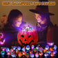 Coluans 50P Halloween LED Ring Light Up Rings - Glow in the Dark Party Favors for Kids, Non-Candy Gift Bag Fillers, NEW VERSION