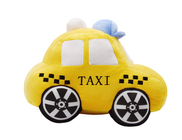 Yonlit Soft Plush Taxi Stuffed Car Toy Super Cute Yellow Truck Plushie Excellent Gifts For Kids Or Birthday Party 10.6 Inches (Taxi)