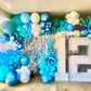 Blue Balloons, 60 Pcs 12 Inch Blue Transparent Birthday Balloons With Blue Metallic Blue Latex Balloons, Blue Party Balloons Dec