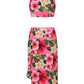 Relibeauty Hawaiian Skirt Costume For Girls Red Flowers 6 Piece Kit, 110