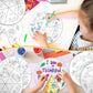 Jinei 12 Sets DIY Thanksgiving Craft Kit for Kids Color Your Own I Am Thankful for Wheel Craft Kit Thanksgiving Sunday School Pa