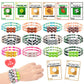 MOVINPE Valentines Day Exchange Gifts for Kids Classroom, 24 Pack Sports Charm Friendship Bracelets with Valentines Day Cards, C