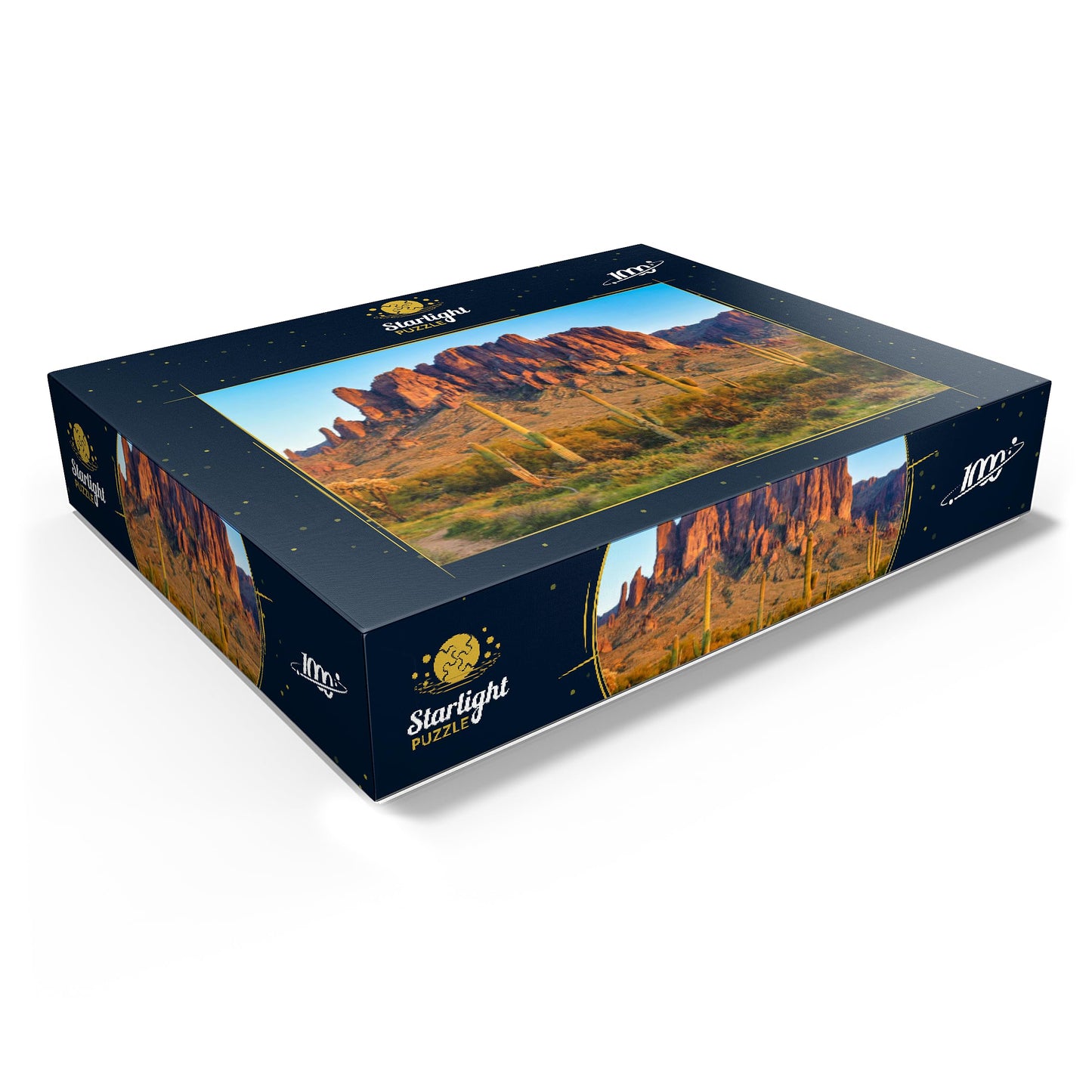 Mypuzzle The Superstition Mountains And Sonoran Desert Landscape At Sunset In Lost Dutchman State Park, Arizona - Premium 1000 P