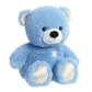 Aurora Festive Holiday Azure Bear Stuffed Animal - Seasonal Cheer - Heartwarming Gifts - Blue 8.5 Inches