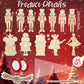 VioraWhite 24 Set Christmas Wooden Nutcracker Painting Craft Kit DIY Blank Wooden Nutcracker Cutout Xmas Ornaments Unfinished Ba