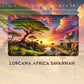 Wizcraft Gaming Paramint Lorcana Africa Savannah (Stitched)- Lorcana Playmat - Lorcana Mat, Lorcana Game Mat - Non-Slip Rubber W