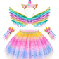 Stopklas Little Girls Dress Up Costume Set, Fairy And Mermaid Princess Dress Up Trunk With Accessories 19Pcs Girls Pretend Play