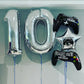 40 Inch Silver 10 Number Balloons Giant 10 Balloons Silver Birthday 10 Balloons 10Th Birthday Anniversary Events Party Decoratio