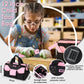 SHALL 26-Piece Kids Size Tool Set, Pink Real Tools for Kids with 12'' Tool Bag, Safety Certified Children Learning Tool Kit with